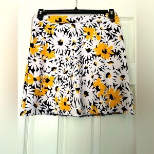 Floral Skirt with Yellow and Black Daisies